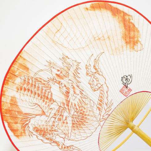 【数量限定デザインコラボ】房州うちわ 特大和型「龍神」